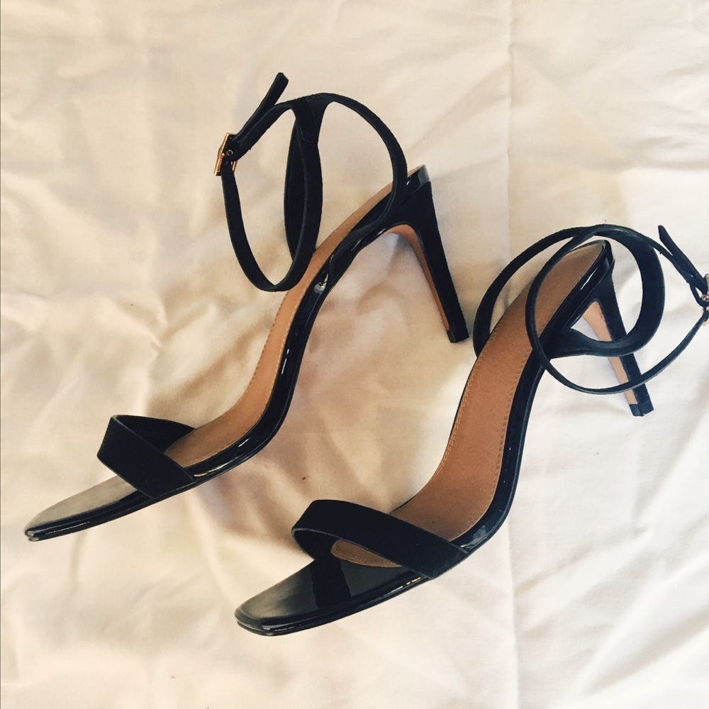 Black strappy heels